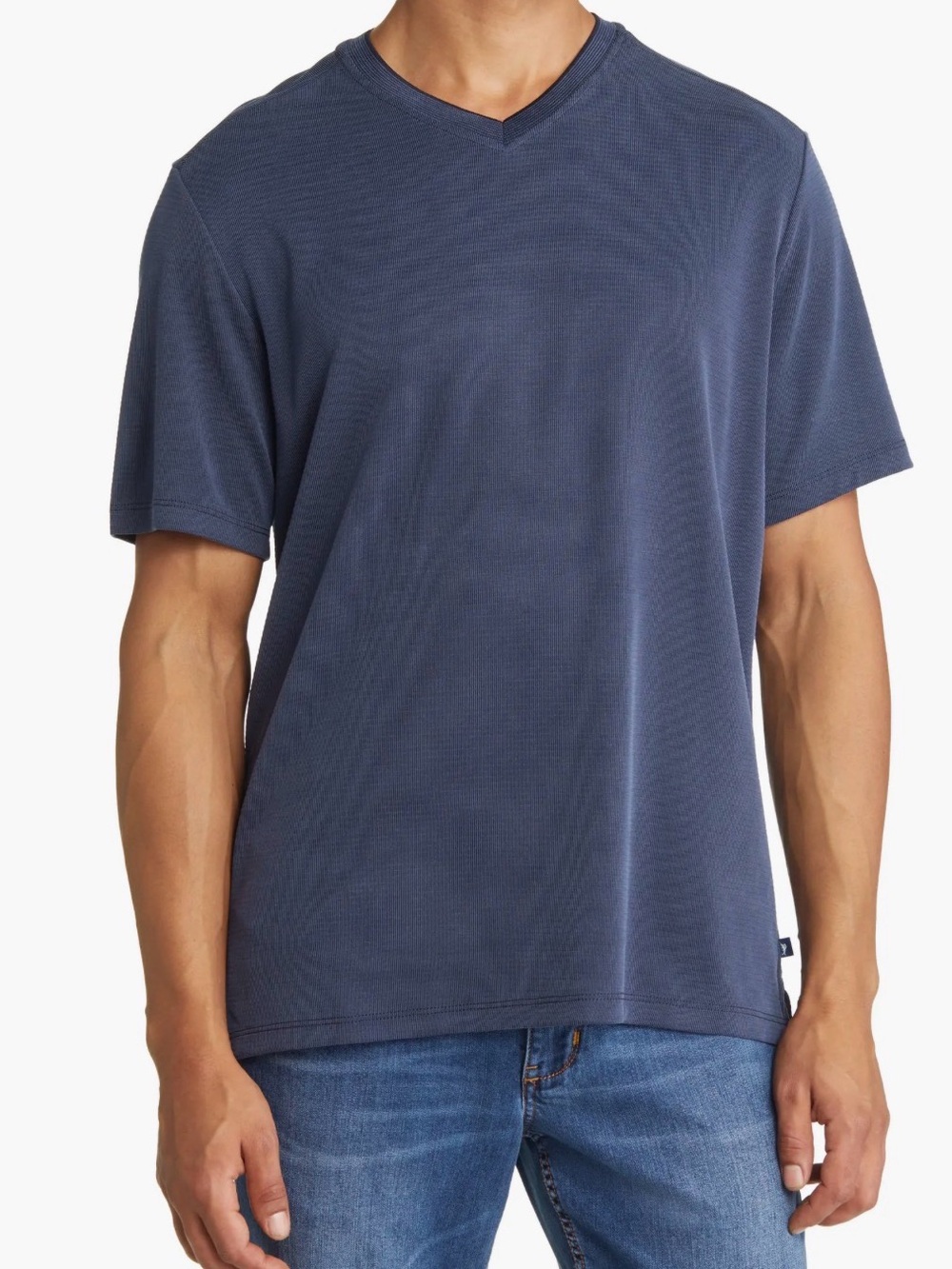Tommy Bahama IslandZone Coastal Crest V-Neck T-Shirt Sz XXXL Navy Blue Coolmax
